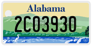 2C03930 license plate in Alabama