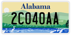 2C040AA  license plate in AL