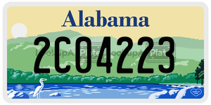 2C04223  license plate in AL