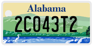 2C043T2  license plate in AL