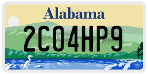 2C04HP9  license plate in AL