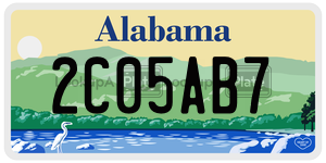 2C05AB7  license plate in AL