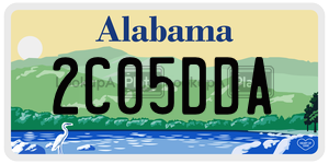 2C05DDA  license plate in AL