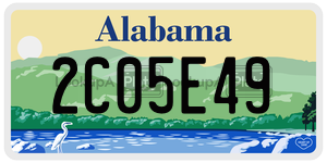 2C05E49  license plate in AL
