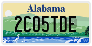 2C05TDE  license plate in AL