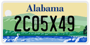 2C05X49  license plate in AL