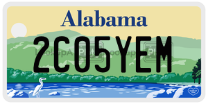 2C05YEM  license plate in AL