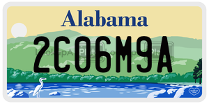 2C06M9A  license plate in AL