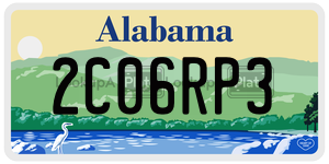 2C06RP3  license plate in AL