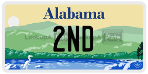 2ND  license plate in AL