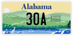 30A  license plate in AL