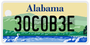 30C0B3E  license plate in AL