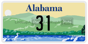 31 license plate in Alabama