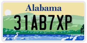31AB7XP  license plate in AL