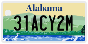 31ACY2M  license plate in AL
