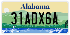 31ADX6A  license plate in AL