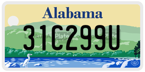 31C299U license plate in Alabama