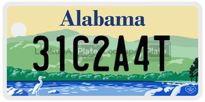 31C2A4T  license plate in AL