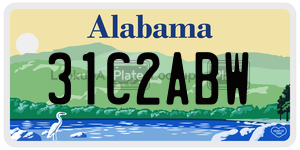 31C2ABW  license plate in AL
