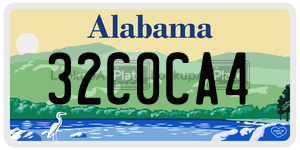 32C0CA4  license plate in AL