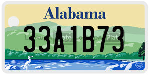 33A1B73 license plate in Alabama