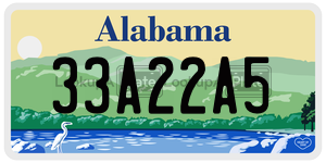 33A22A5  license plate in AL