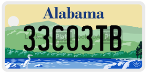 33C03TB  license plate in AL