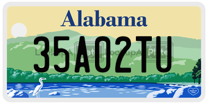35A02TU  license plate in AL