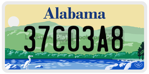 37C03A8  license plate in AL
