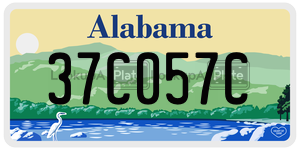 37C057C  license plate in AL