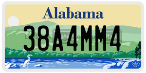 38A4MM4  license plate in AL