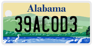 39AC0D3  license plate in AL