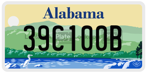 39C100B  license plate in AL