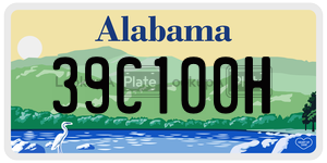 39C100H  license plate in AL