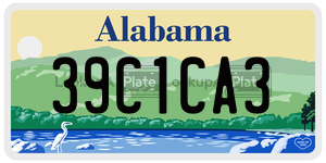 39C1CA3  license plate in AL