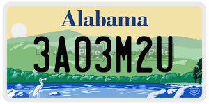 3A03M2U license plate in Alabama
