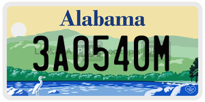 3A0540M  license plate in AL