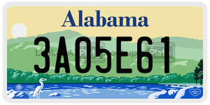 3A05E61  license plate in AL
