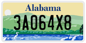3A064X8  license plate in AL