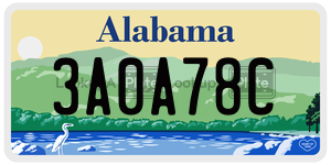 3A0A78C  license plate in AL