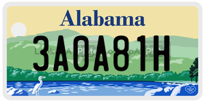 3A0A81H  license plate in AL