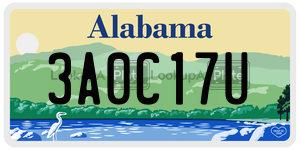 3A0C17U  license plate in AL