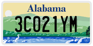 3C021YM  license plate in AL