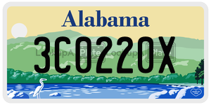3C0220X  license plate in AL