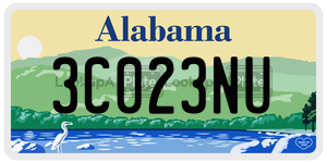 3C023NU  license plate in AL