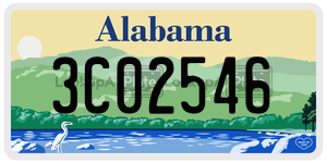 3C02546  license plate in AL