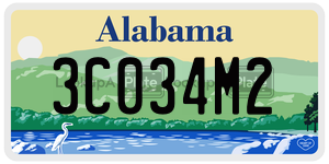 3C034M2  license plate in AL
