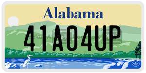 41A04UP  license plate in AL