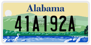 41A192A  license plate in AL