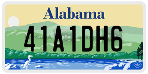 41A1DH6  license plate in AL